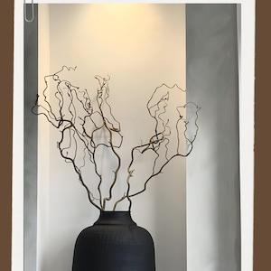 Real Decorative Dried Corylus Branches Wabi Sabi Twigs for Vase, Japandi Twisted Hazel Contorted Branches, Curly Rustic Twig Branch Decor image 14
