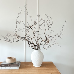 Real Decorative Dried Corylus Branches Wabi Sabi Twigs for Vase, Japandi Twisted Hazel Contorted Branches, Curly Rustic Twig Branch Decor image 5