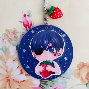 Ciel Phantomhive Strawberry Keychain