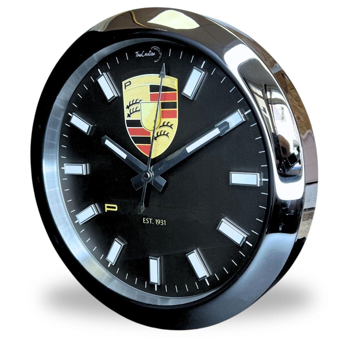 Rectangular Car Clocks Luxury Cars Wall Clock 35 Cm – Motorsport Decor – Classic Sports Car ...