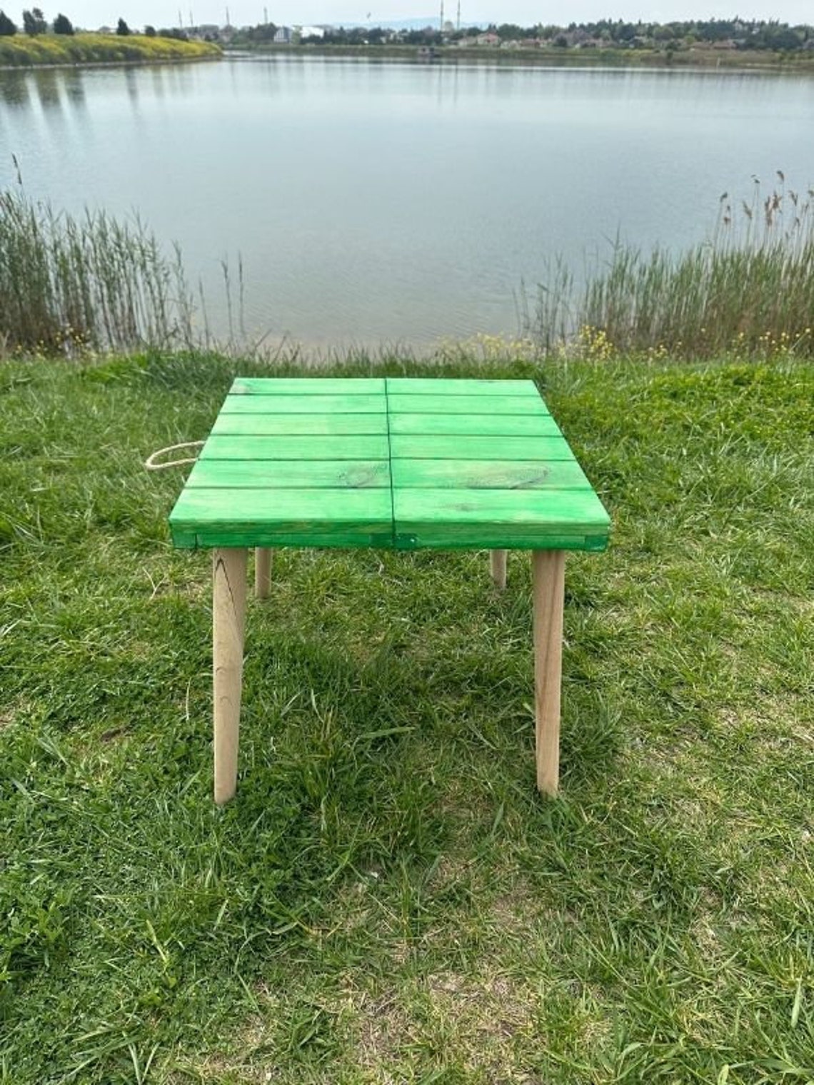 Boho Picnic Table Natural Wood Table Handmade Wood Table Etsy