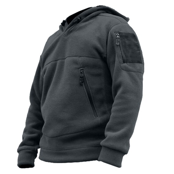 Tactical hooded deals fleece jacket