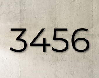 Numéros en métal personnalisés, grande taille disponible, numéros d'adresse individuels, polices de caractères modernes
