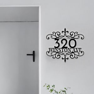 Personalisierte Metall Hausnummern, stilvolles Adressschild für Haus