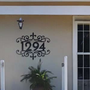Individuelle Hausnummern aus Metall, stilvolles Adressschild für das Haus, perfektes Geschenk zur Wohnungseinweihung!