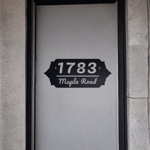 Metalen huisnummerbord, adresnummer met straatnaam, kleuropties