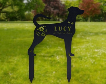 Personalized Dog Memorial Stake, Metal Garden Sign, Pet Loss Gift