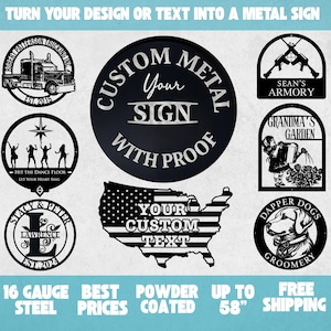 Benutzerdefinierte Metallschild mit Logo, personalisiertes Outdoor-Schild, benutzerdefiniertes Bar-Schild, Kreis jede Form Schild, wasserdichtes Ladenschild, großes kommerzielles Schild