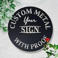 Custom Metal Sign with Logo, Personalized Outdoor Sign, Custom Bar Sign, Circle Any Shape Sign, Waterproof Store Sign, Large Commercial Sign