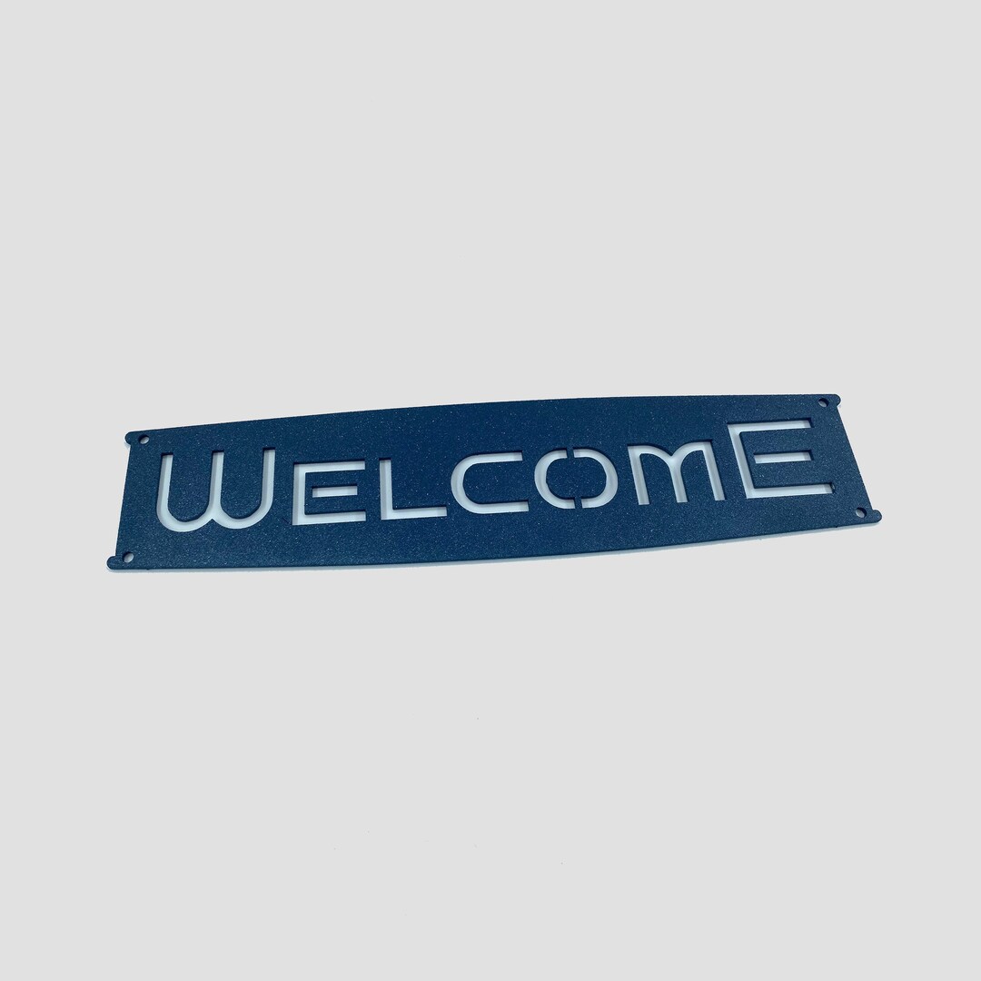 Custom Metal Welcome Sign, Front Door Decor, Vertical Wall Art - Etsy