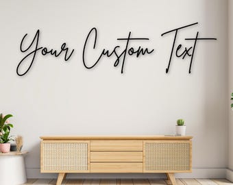 Custom Metal Words, Your Custom Text, Name Sign, Personalized Wall Decor, Housewarming Gift