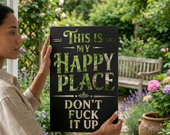 This Is My Happy Place Sign,12 Design Options, Funny Metal Wall Decor