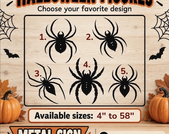 Halloween Spider Metal Sign, Spooky Wall Decor, Outdoor Yard Figure