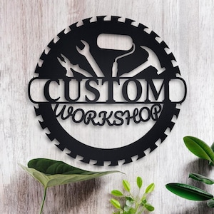 Placa de metal personalizada com logotipo, placa de círculo quadrado personalizada de qualquer formato, placa externa, placa de loja à prova d'água, placa comercial grande