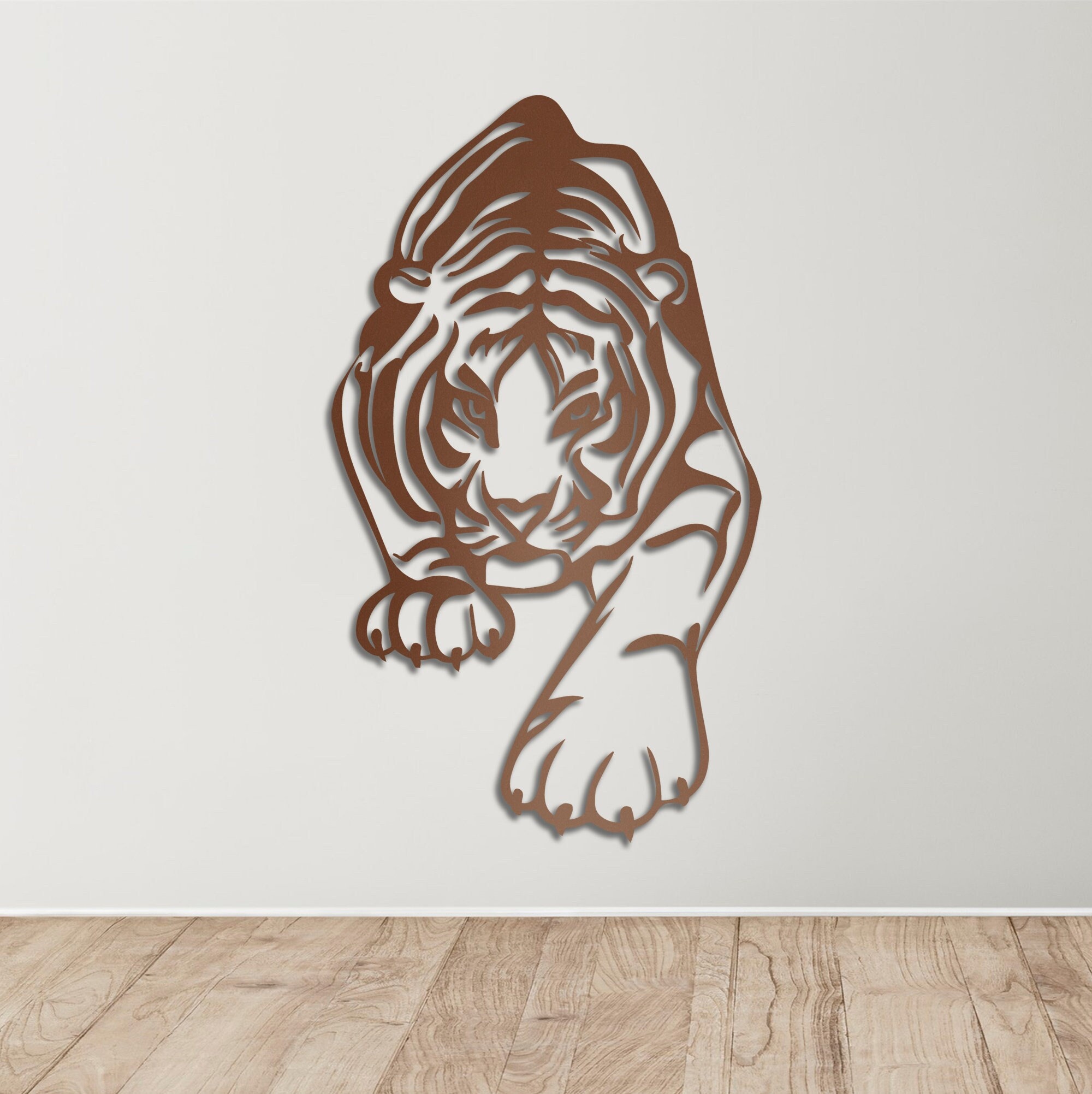 Metal Tiger Wall Art Eye of Tiger Metal Wall Decor Hanging Etsy