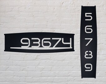 Custom Metal House Number Sign, Vertical or Horizontal, 16 Gauge Steel