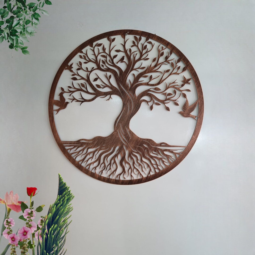 Tree of Life Metal Wall Art With Birds: Unique Home Decor and ...
