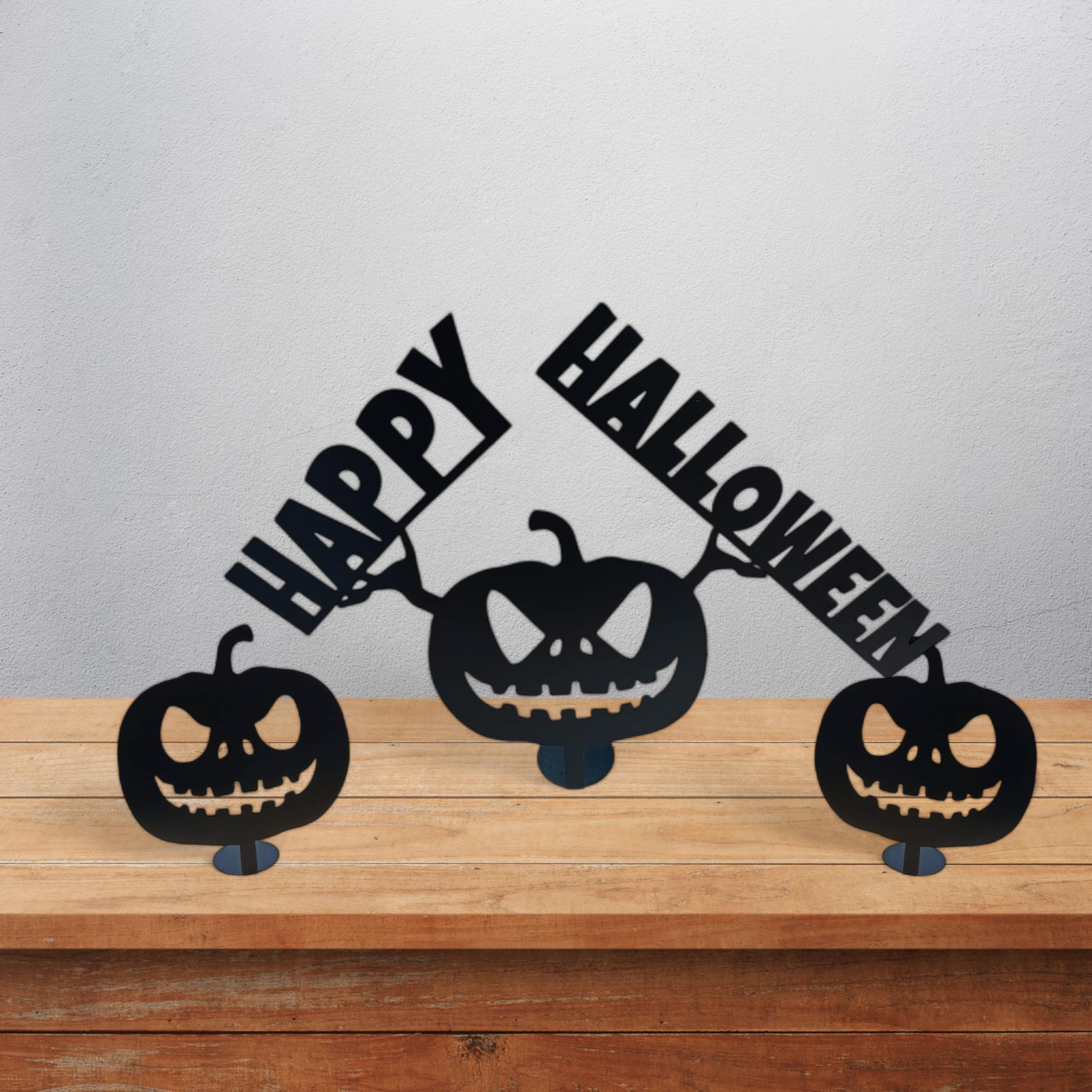 thumbnail image 2 of Jack O Lantern Decor Solar Light Color Changing Metal 2 of 14