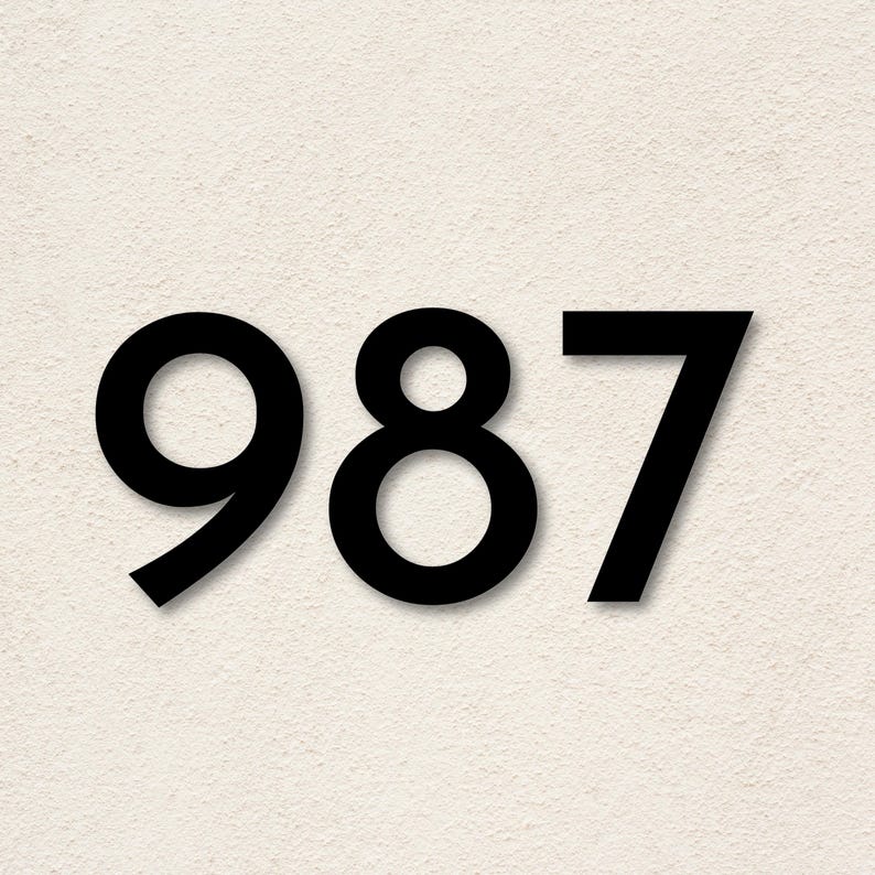 Custom Metal Numbers, Large Size Available, Individual Address Numbers ...