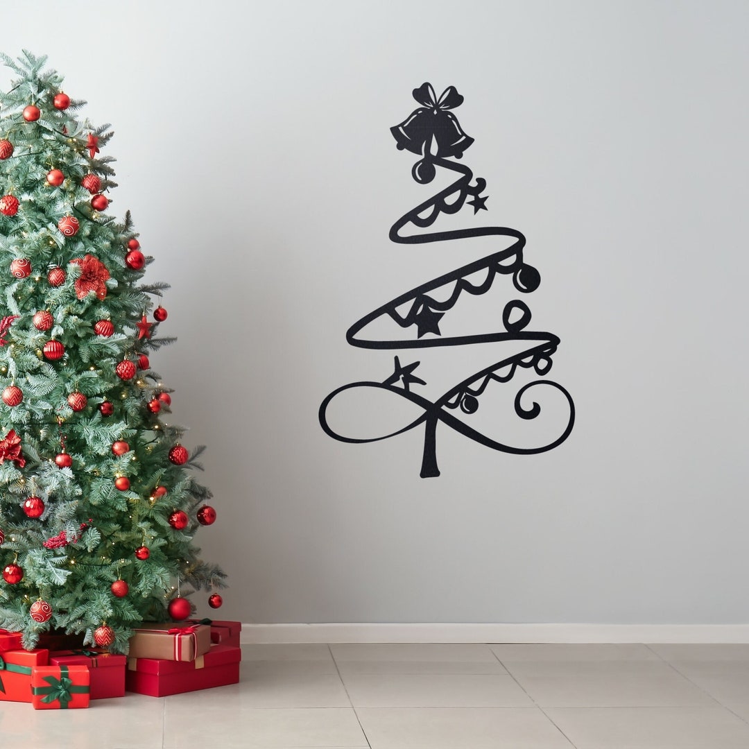 Christmas Metal Wall Art Metal Christmas Tree Porch Decor Etsy