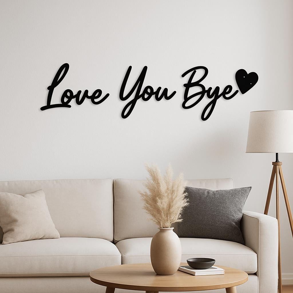 Custom Metal Word with a Heart, Perfect Gift, Your Custom Text, Custom Name Script Metal Sign, Personalized Wall Decor, Housewarming Gift