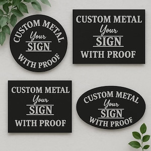 Placa de metal personalizada, placa para área externa, redonda, quadrada, retangular, qualquer formato, arte de parede de metal personalizada, presente perfeito
