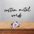 Custom Metal Word, Your Custom Text, Custom Name Script Metal Sign, Personalized Wall Decor, Housewarming Gift