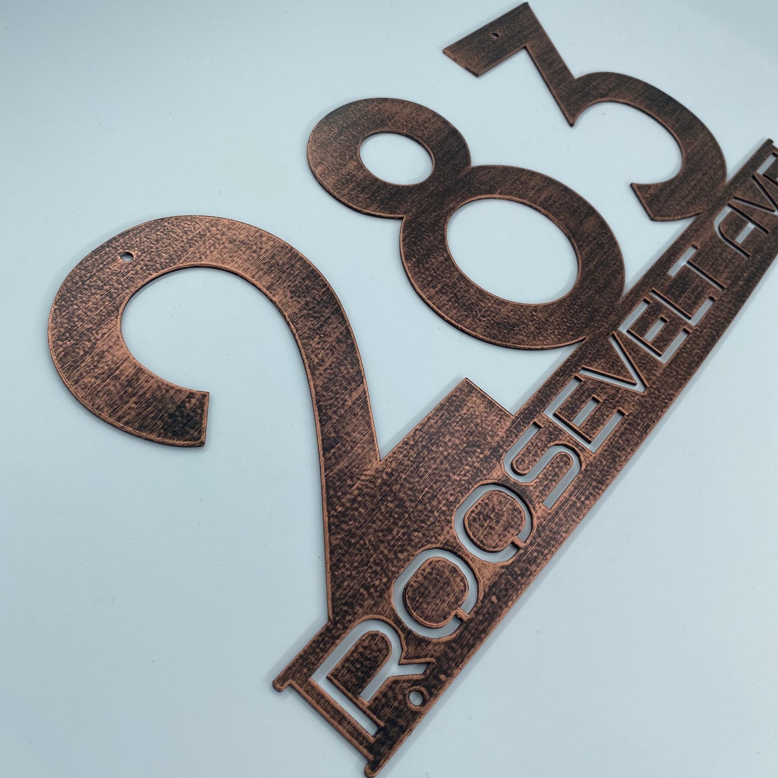 Modern Metal House Number Sign, Custom Street Name Address Plaque - Etsy