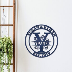 Personalisierte Metall Familie Name Zeichen, benutzerdefinierte Wanddekor
