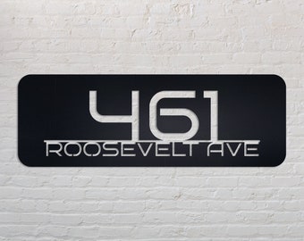 Custom Metal Address Sign, House Number Plaque, 16 Gauge Steel