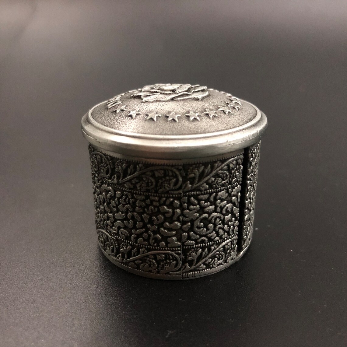 New USPS Postage Stamp Roll Metal Holder Dispenser With Intricate Floral Pattern Sliver Color Etsy