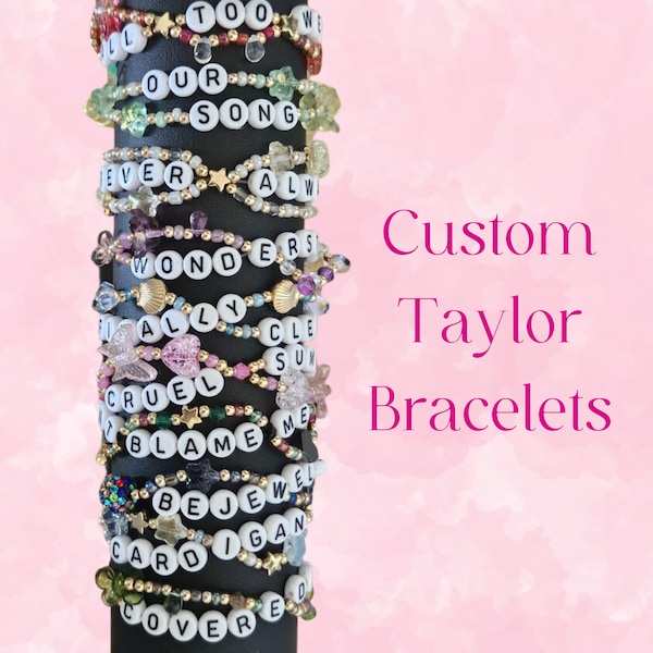 Taylor Friendship Bracelet | Adjustable | Custom and Personalized | for Swiftys| Jewelery | Merch Accessory