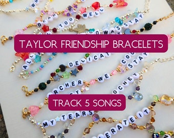 Taylor Merch Friendship Bracelets of Eras Touralbums voor nummers van nummer 5 | Handgemaakte en verstelbare sieraden voor Swifty Tour-outfits