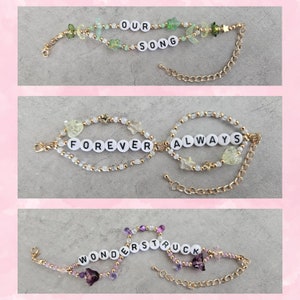 Pulsera de amistad Taylor / Ajustable / Personalizada y personalizada / para Swiftys / Joyería / Accesorio Merch imagen 7