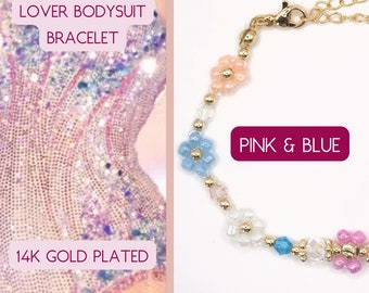 Lovers Body Pulsera chapada en oro de 14K para Swifty / Taylor Merch / Traje Eras Tour / Pulsera de amistad