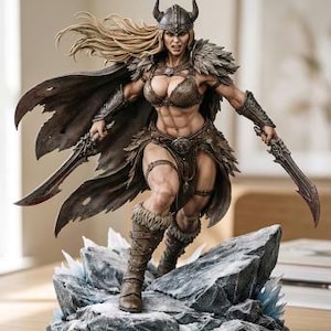 Viking female warrior STL file
