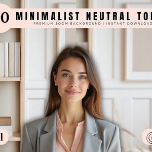 Neutral Zoom Background | Minimal Home Office Virtual Backdrop for Online Meetings, Remote Work & Professional Video Calls