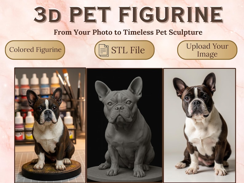 Customized Dog Model Custom 3D Figures from Photo | Custom 3D Pet Figurine | Personalized ...