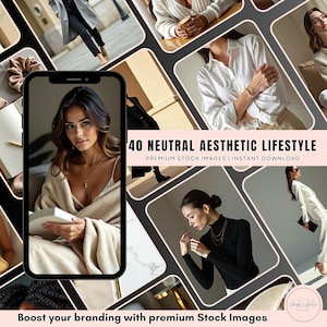 Neutral Aesthetic Faceless Lifestyle Stock Images | Soft Feminine Branding Photography for Instagram Reels, Social Media & Digital Marketing