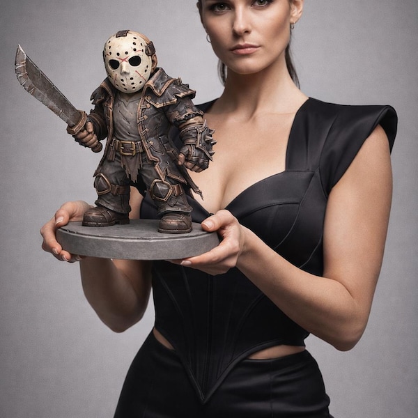 Grimwood Slasher STL File 3D Printable Horror Figure Dark Forest Monster Statue for Display Digital Download