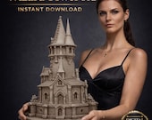 Wizard Tower STL File | Fantasy Wizard Tower 3D Print Model | Magic Tower Terrain STL | DnD Tabletop Scenery | RPG Miniature Tower