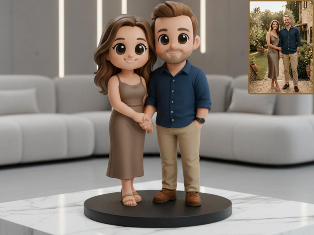 Custom 3D Cartoon Figurine From Photo | Personalized Portrait Sculpture ...