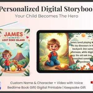 Custom Name Storybook for Kids | Personalized Bedtime Book with Your Child as the Hero | Digital Download Gift for Baby, Toddler & Children
