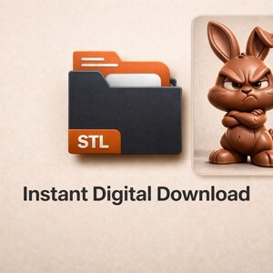 Angry bunny chocolate model STL