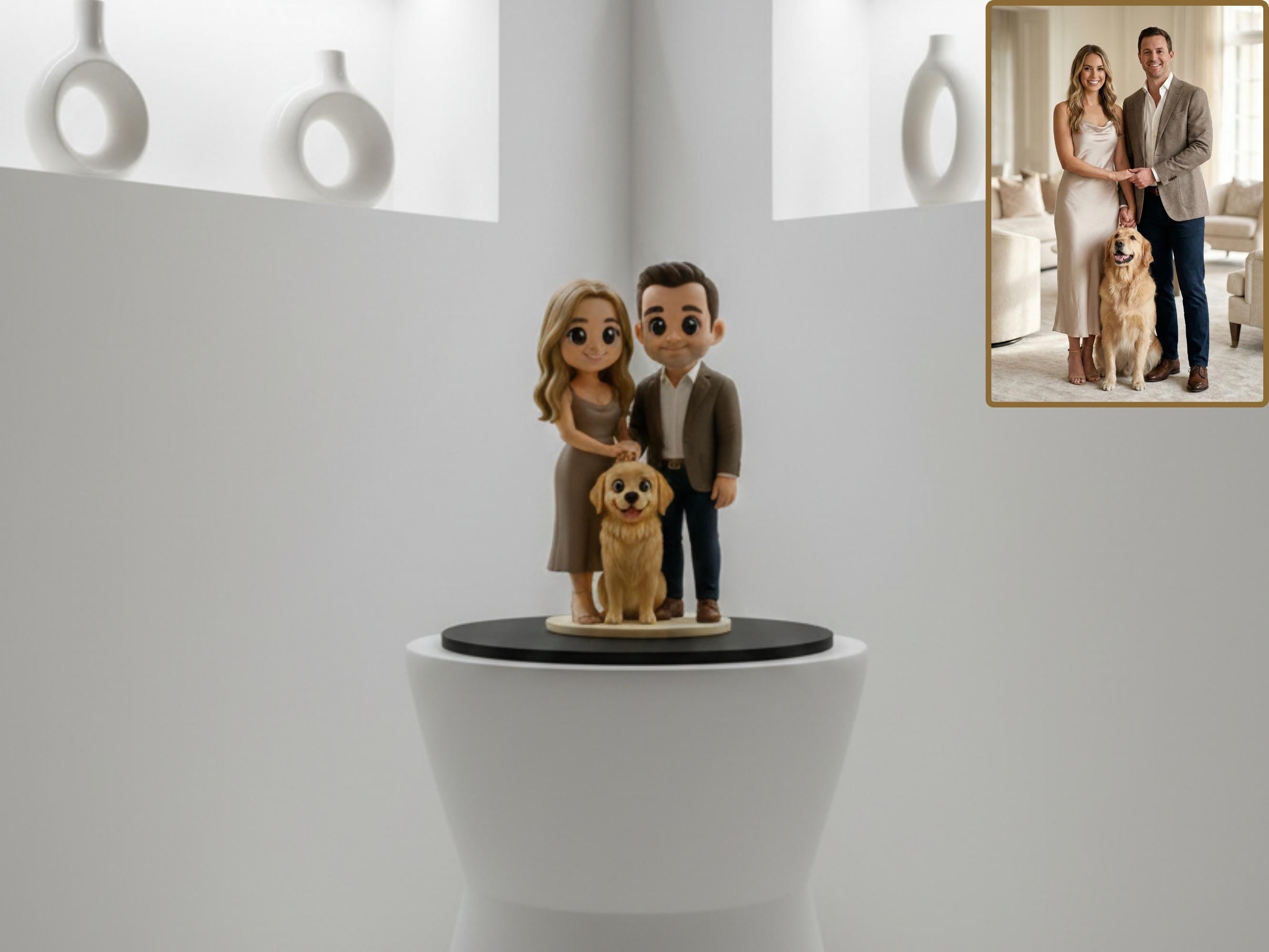 Custom 3D Cartoon Figurine From Photo | Personalized Portrait Sculpture ...