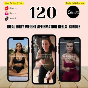 120 rollen fitnessbevestiging: bewerkbare canva-sjablonen (digitale download)