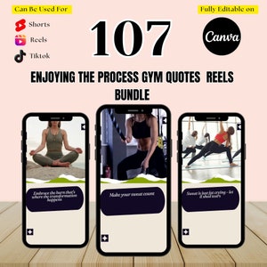 Gym Wisdom Quotes Video Reels: Canva Templates (Digital Download)