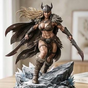 Fantasy warrior statue STL