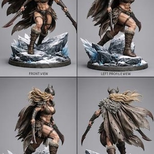3D printable viking warrior