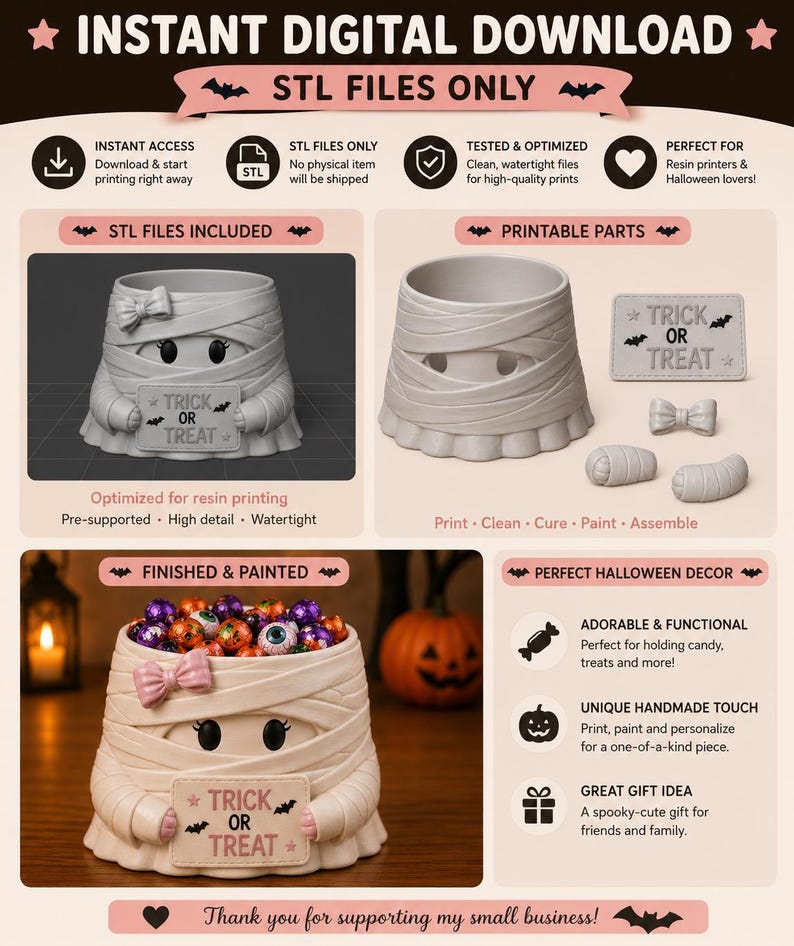 Mummy Candy Bowl Digital Download